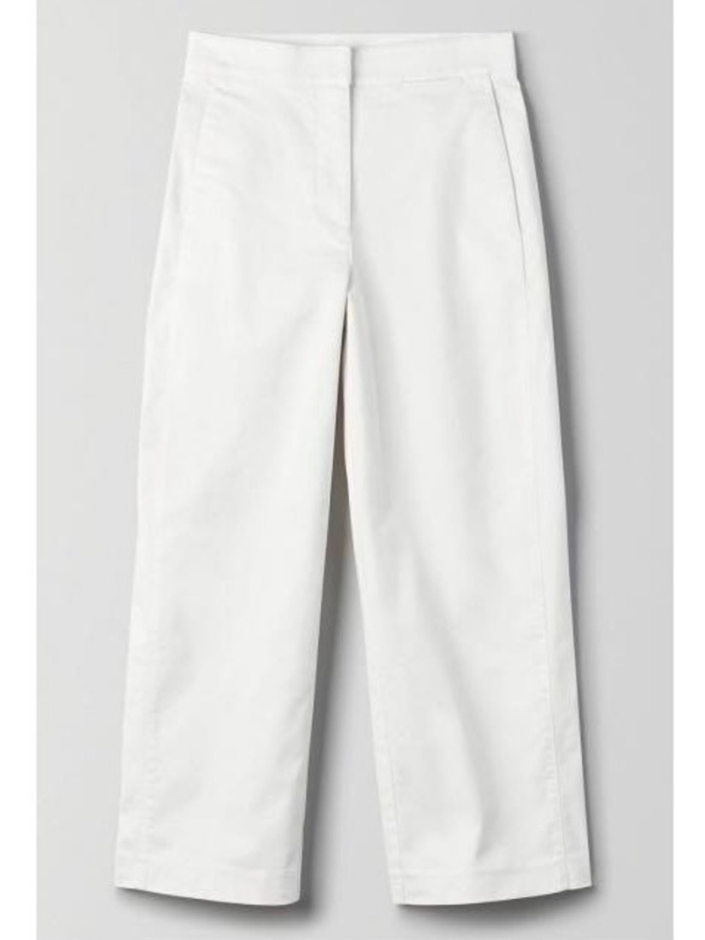 NEW Babaton The Group Walsh Pant Wide Leg Cotton Stretch Trouser White